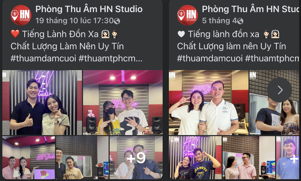 thu âm hát đám cưới